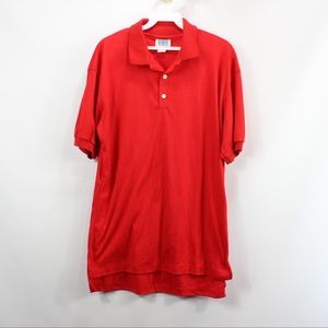 Vintage 80s Sea Palms Mens Medium Polo Shirt Red